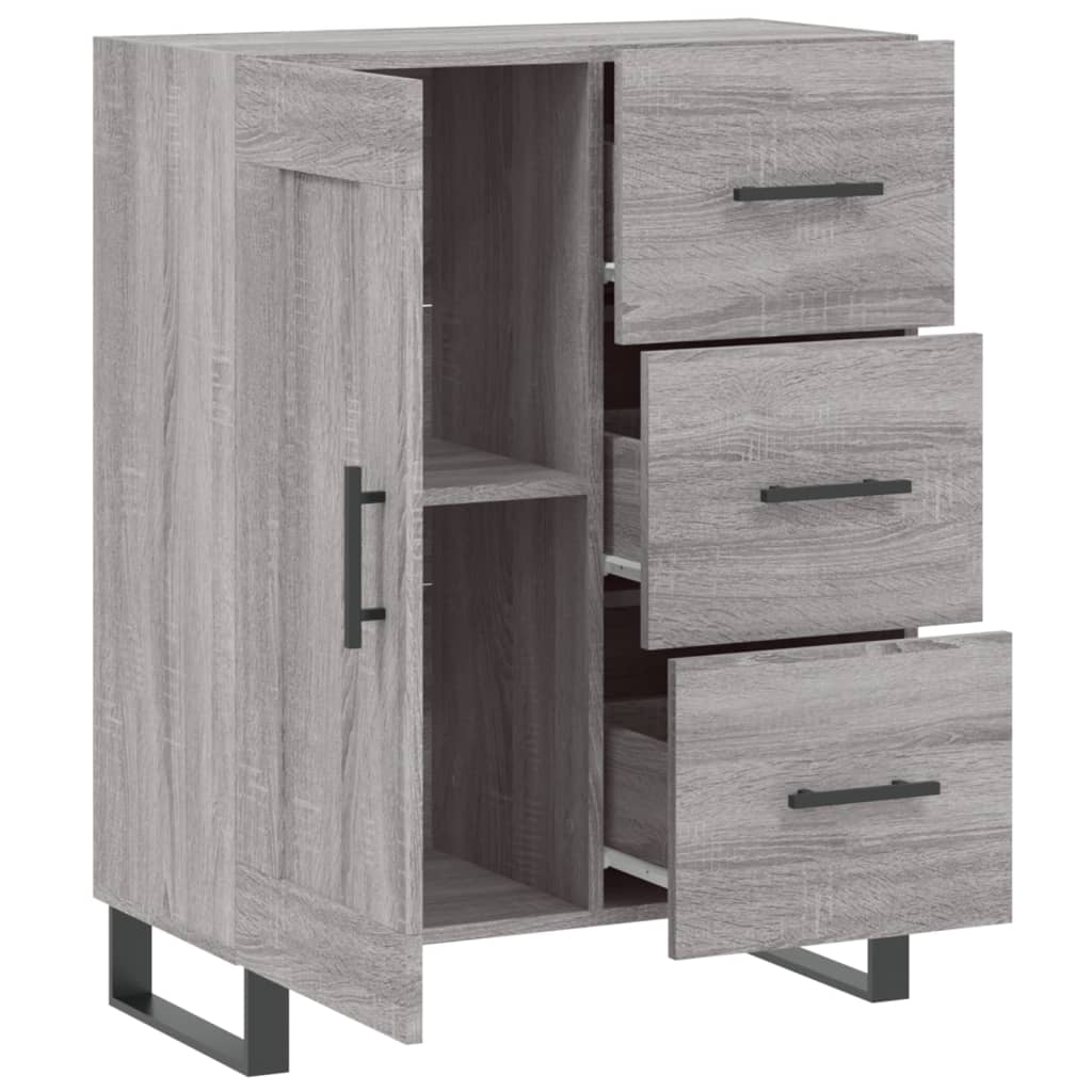 vidaXL Sideboard Grau Sonoma 69,5x34x90 cm Holzwerkstoff