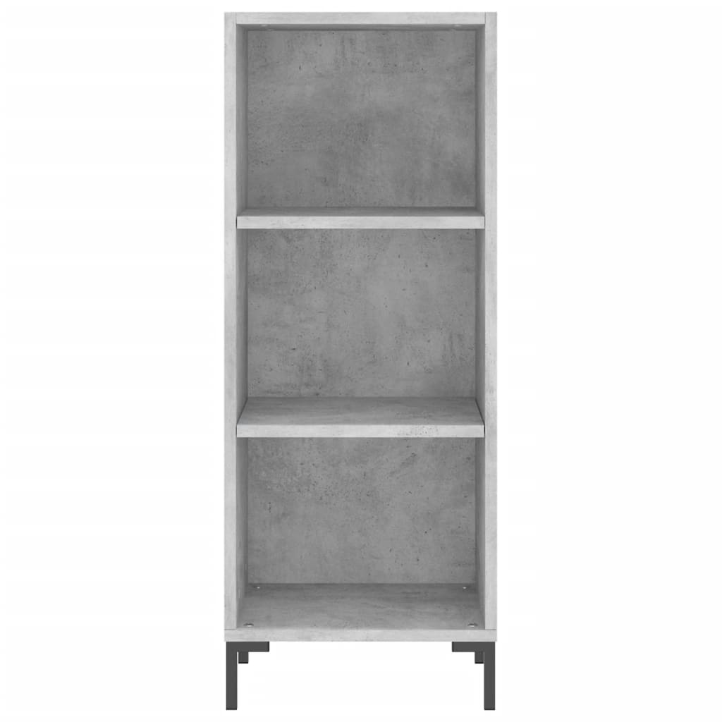 vidaXL Highboard Betongrau 34,5x32,5x180 cm Holzwerkstoff