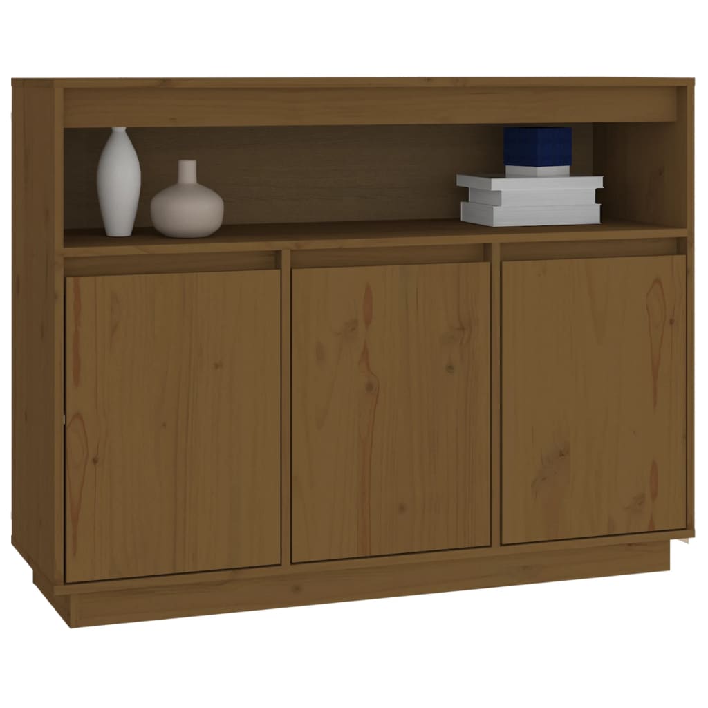 vidaXL Sideboard Honigbraun 104,5x34x80 cm Massivholz Kiefer