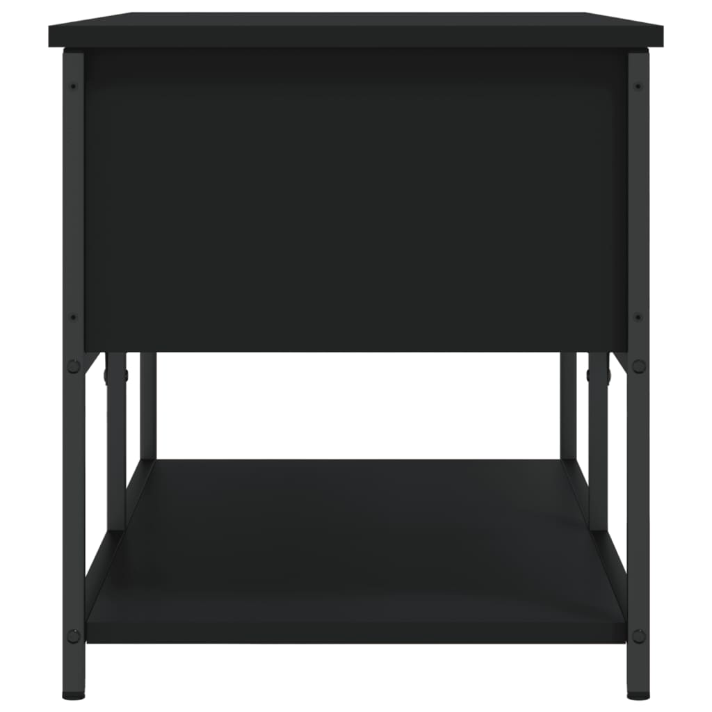 vidaXL Sitzbank mit Stauraum Schwarz 100x42,5x47 cm Holzwerkstoff