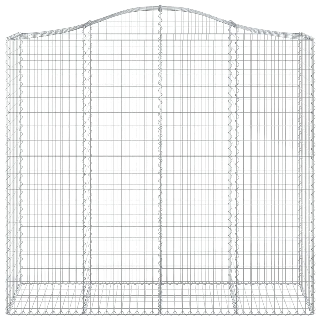 vidaXL Gabionen mit Hochbogen 9 Stk. 200x50x180/200cm Verzinktes Eisen