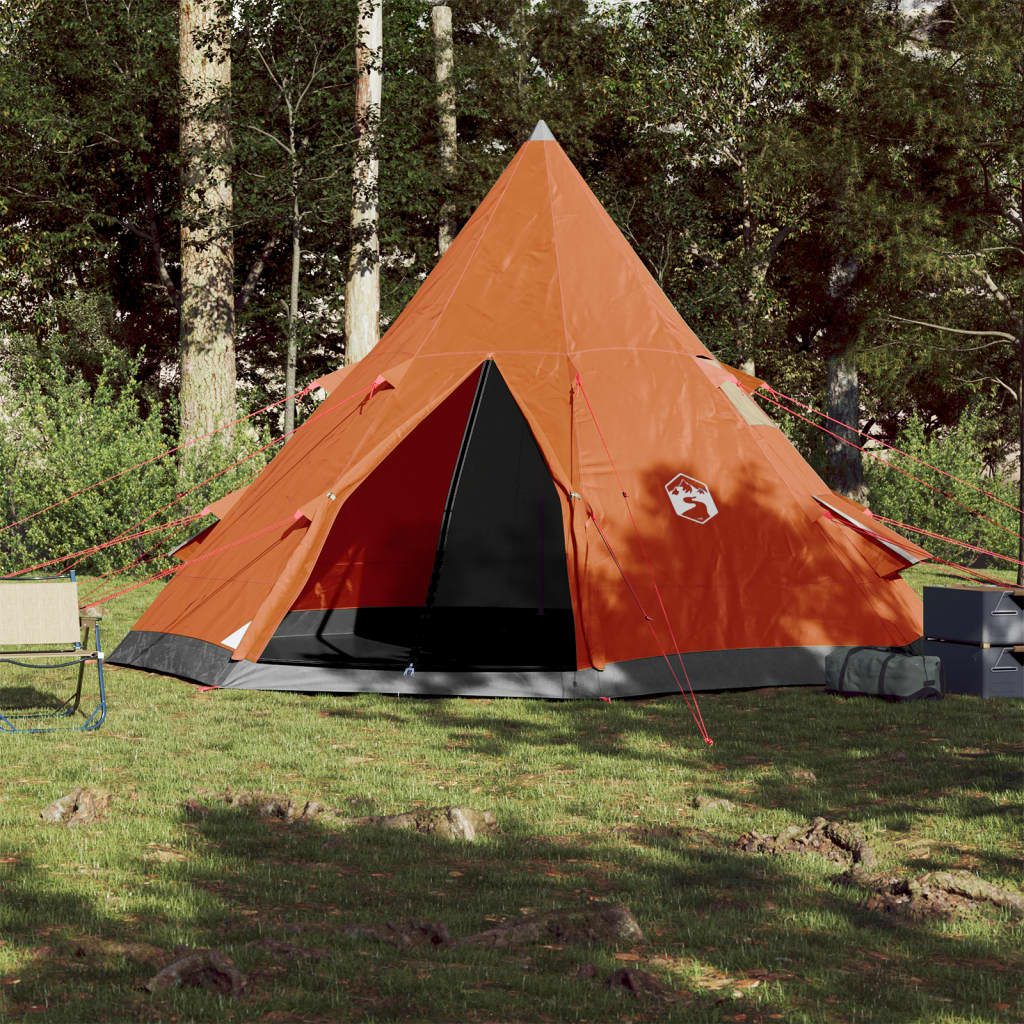 vidaXL Tipi-Campingzelt 4 Personen Orange Wasserdicht