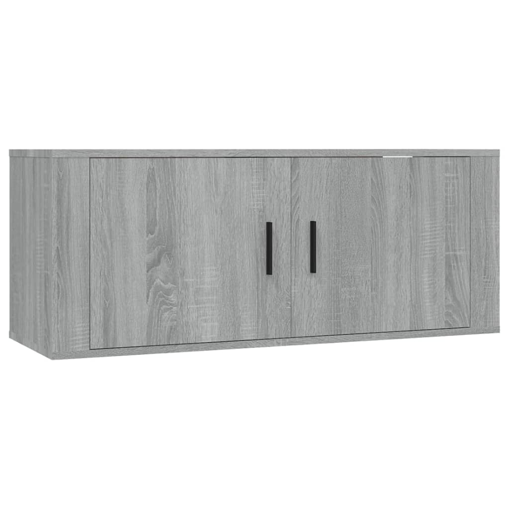 vidaXL 4-tlg. TV-Schrank-Set Grau Sonoma Holzwerkstoff