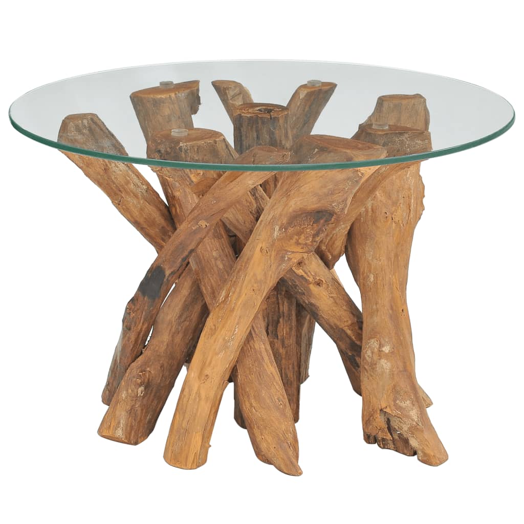 vidaXL Couchtisch Massivholz Teak Treibholz 60 cm