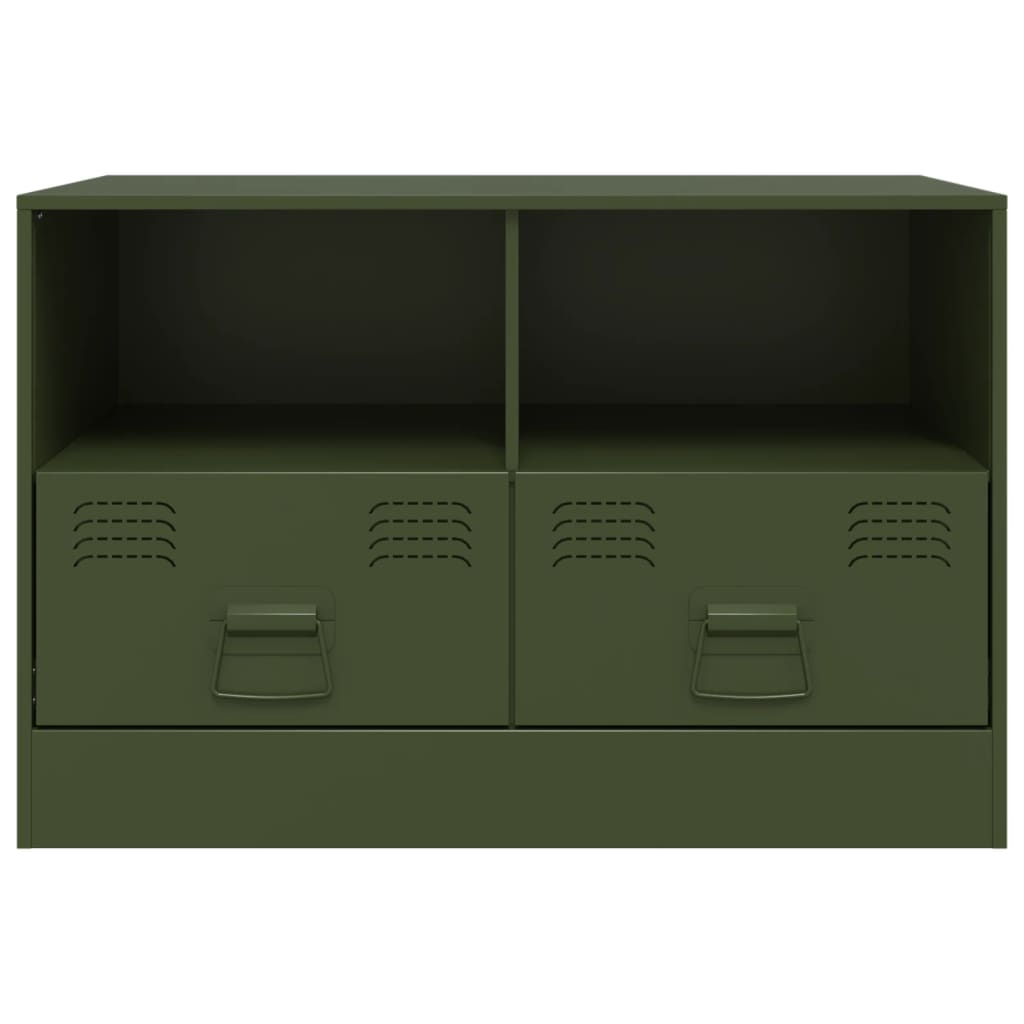 vidaXL TV-Schrank Olivgrün 67x39x44 cm Stahl