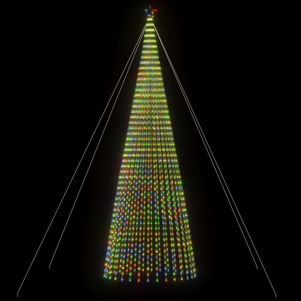 vidaXL Weihnachtsbaum Kegelform 1544 LEDs Mehrfarbig 500 cm