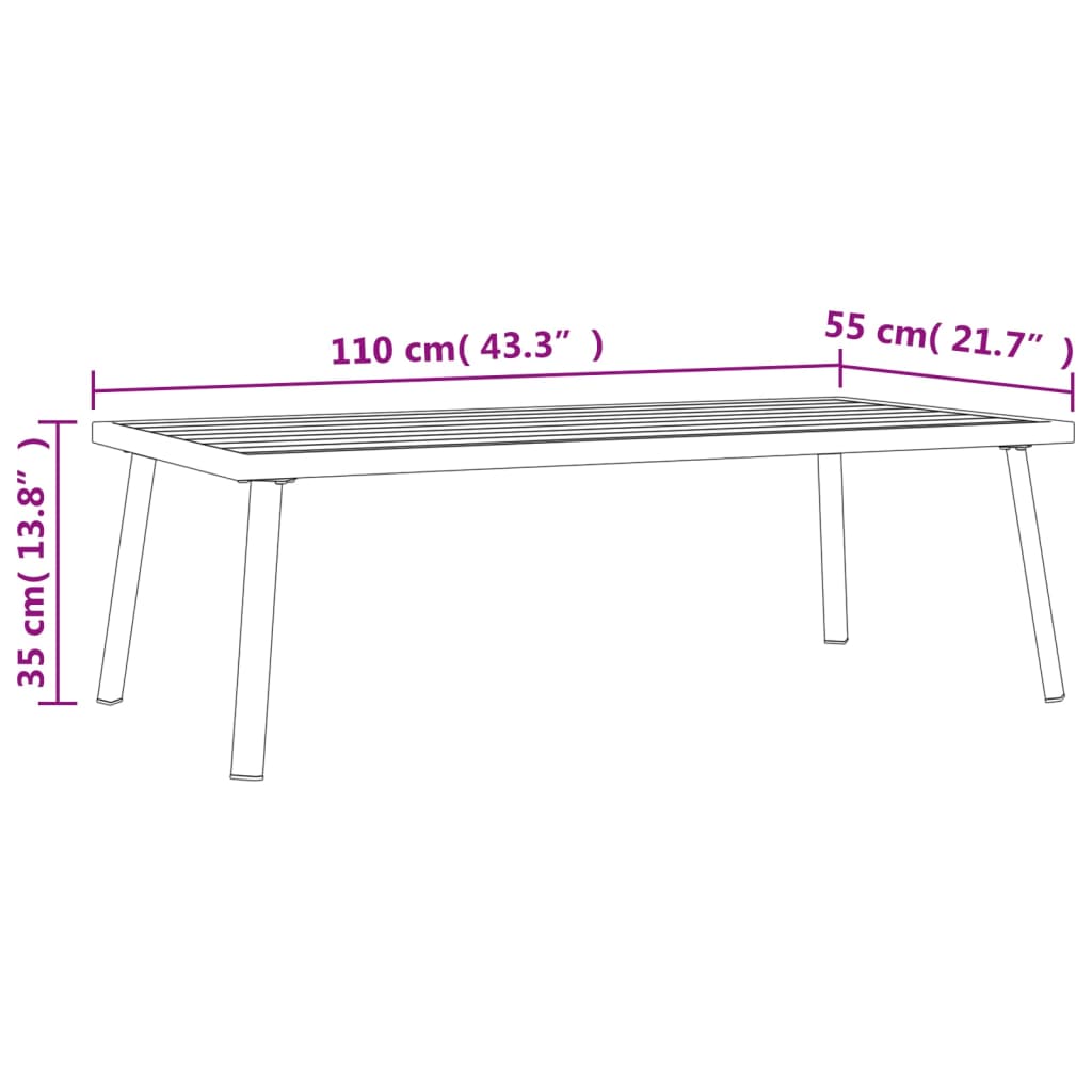 vidaXL 2-tlg. Garten-Lounge-Set Anthrazit Stahl