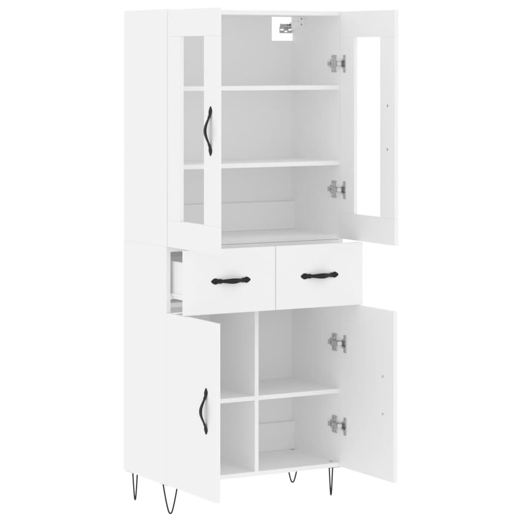 vidaXL Highboard Weiß 69,5x34x180 cm Holzwerkstoff