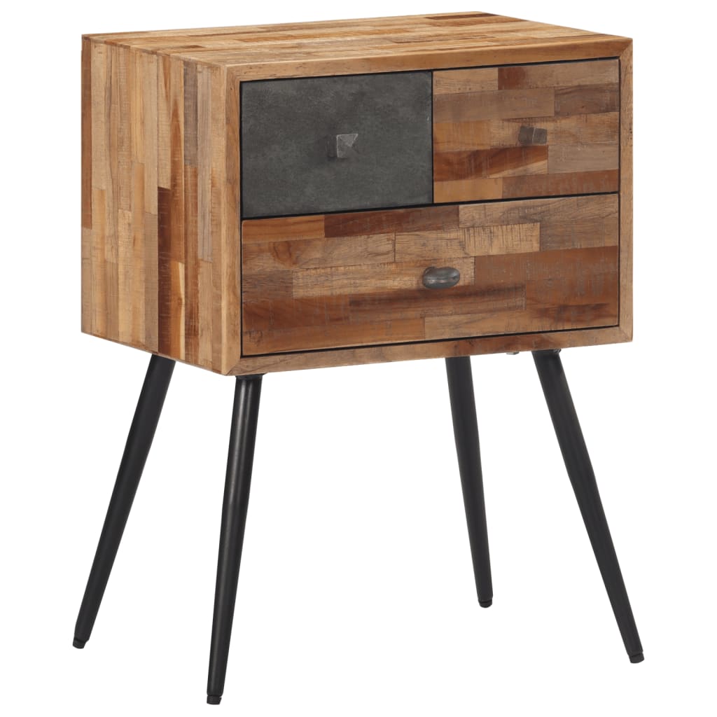 vidaXL Nachttisch 47x31,5x60 cm Massivholz Teak