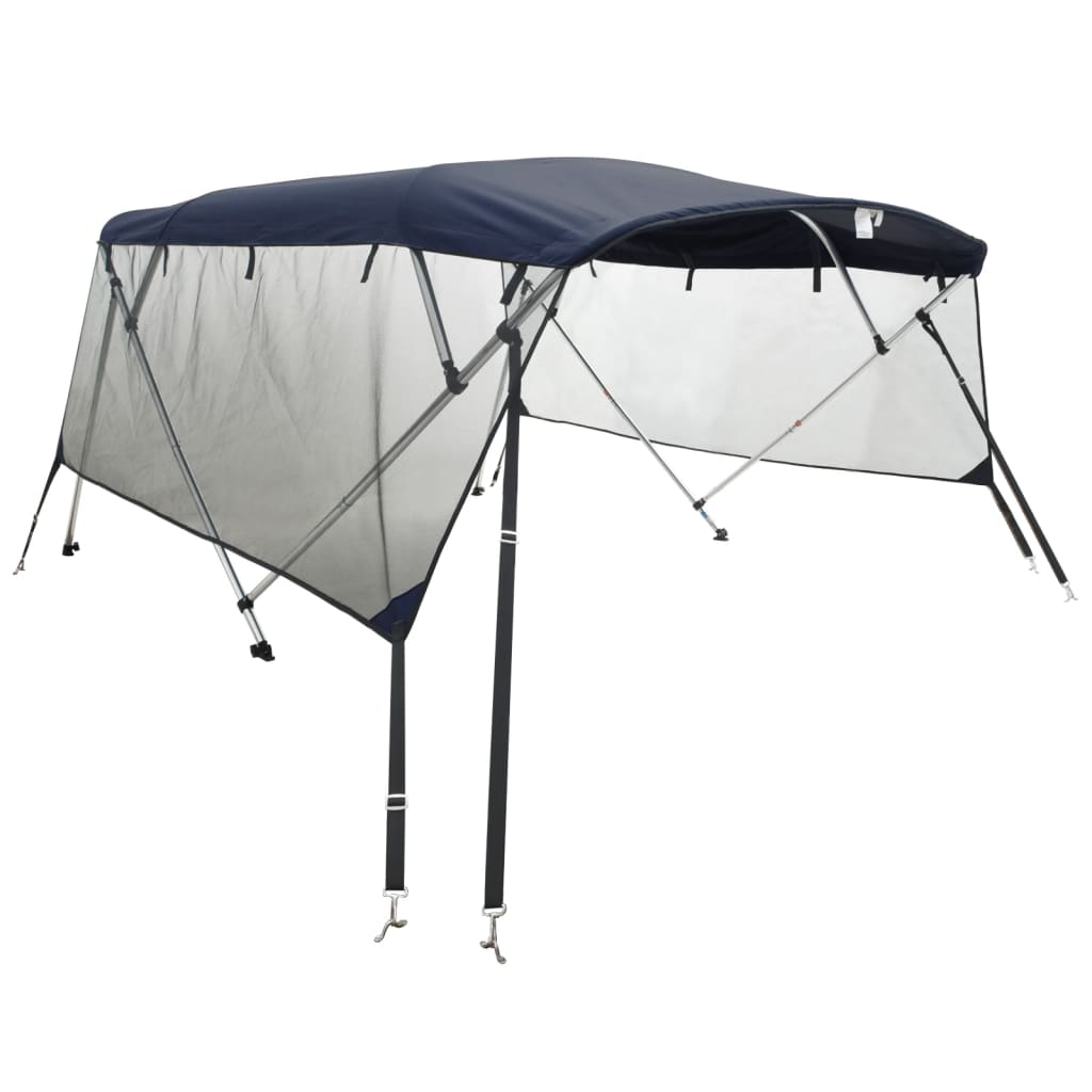 vidaXL 4-Bow Bimini-Top mit Mesh-Seitenteilen 243x(200-213)x137 cm