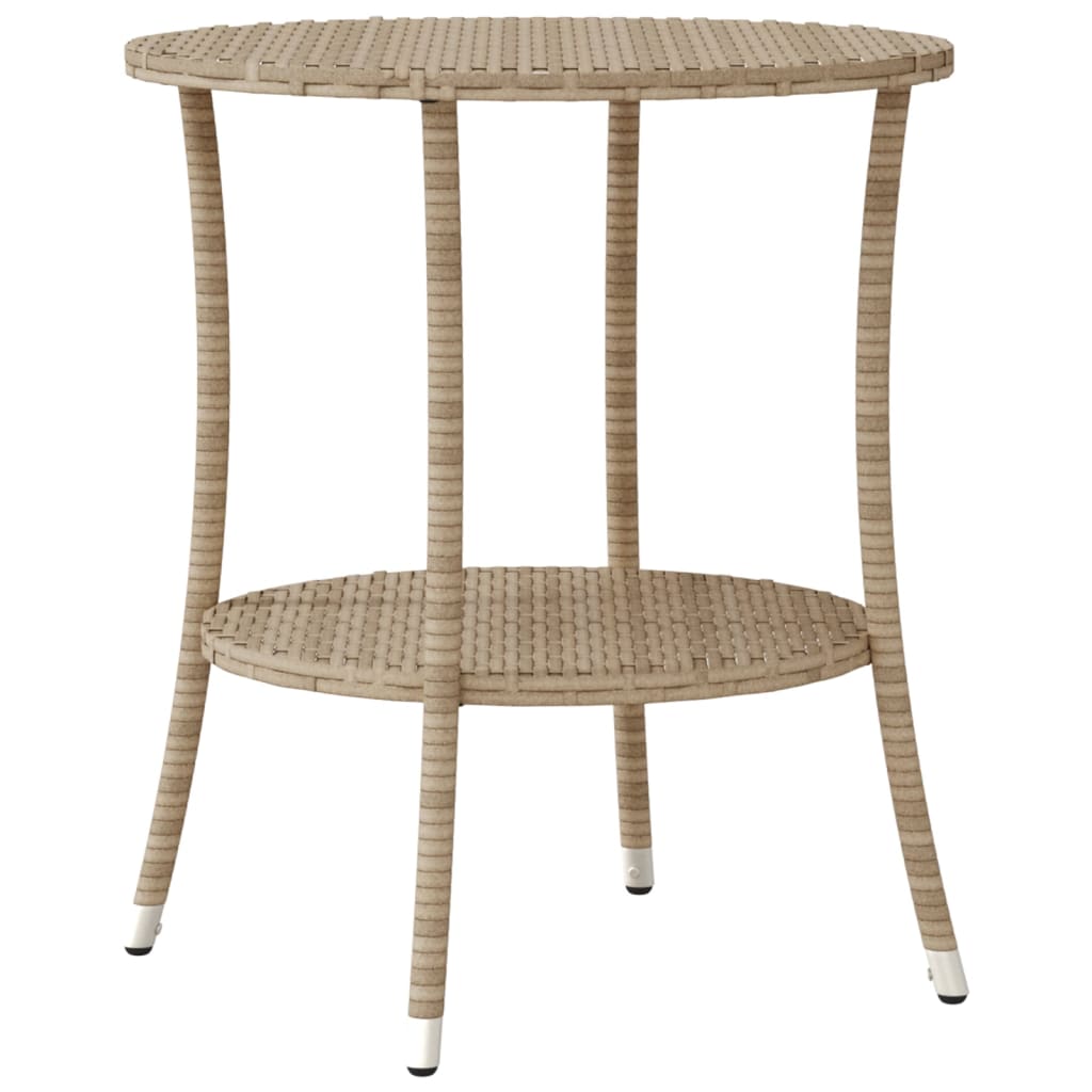 vidaXL 3-tlg. Bistro-Set mit Kissen Beige Poly Rattan