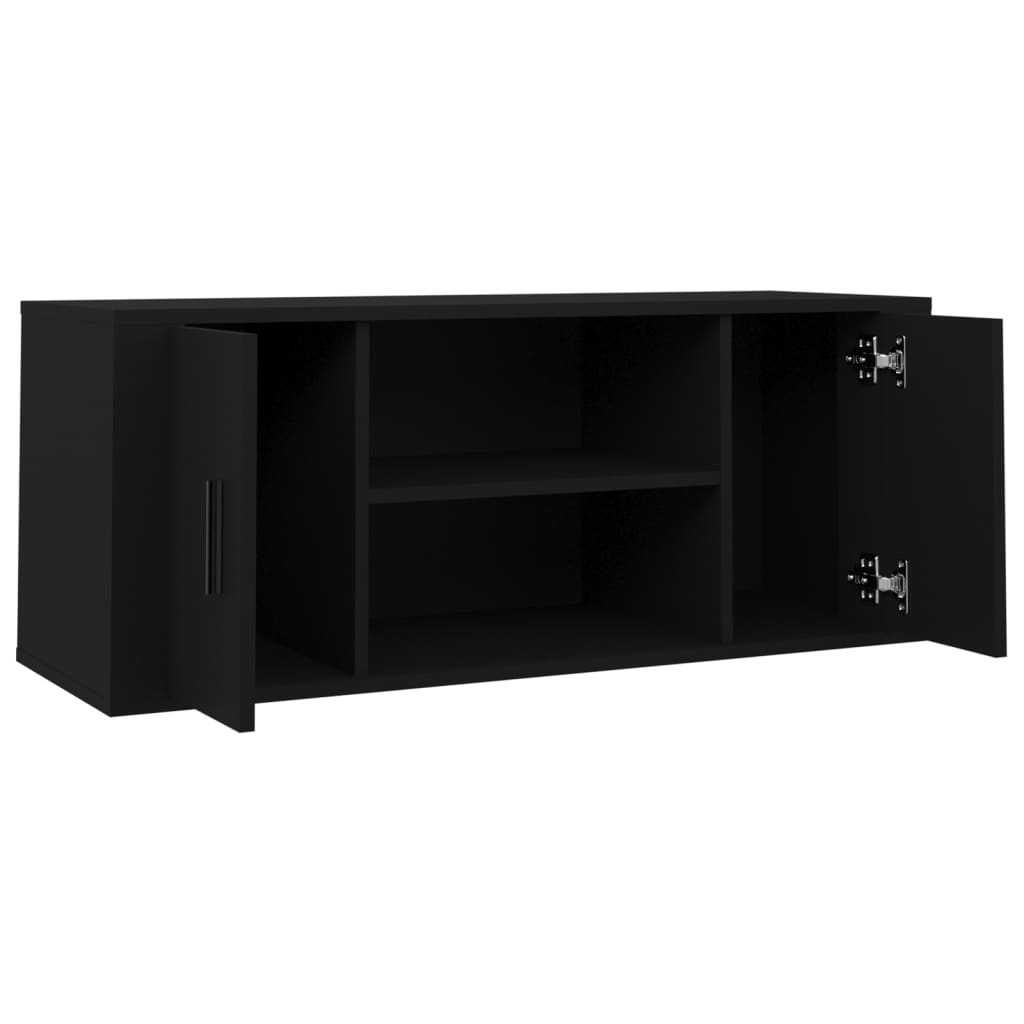 vidaXL TV-Schrank Schwarz 100x35x40 cm Holzwerkstoff