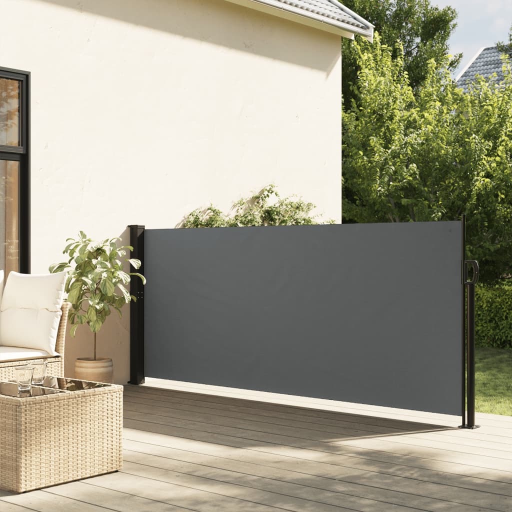 vidaXL Seitenmarkise Ausziehbar Anthrazit 100x300 cm