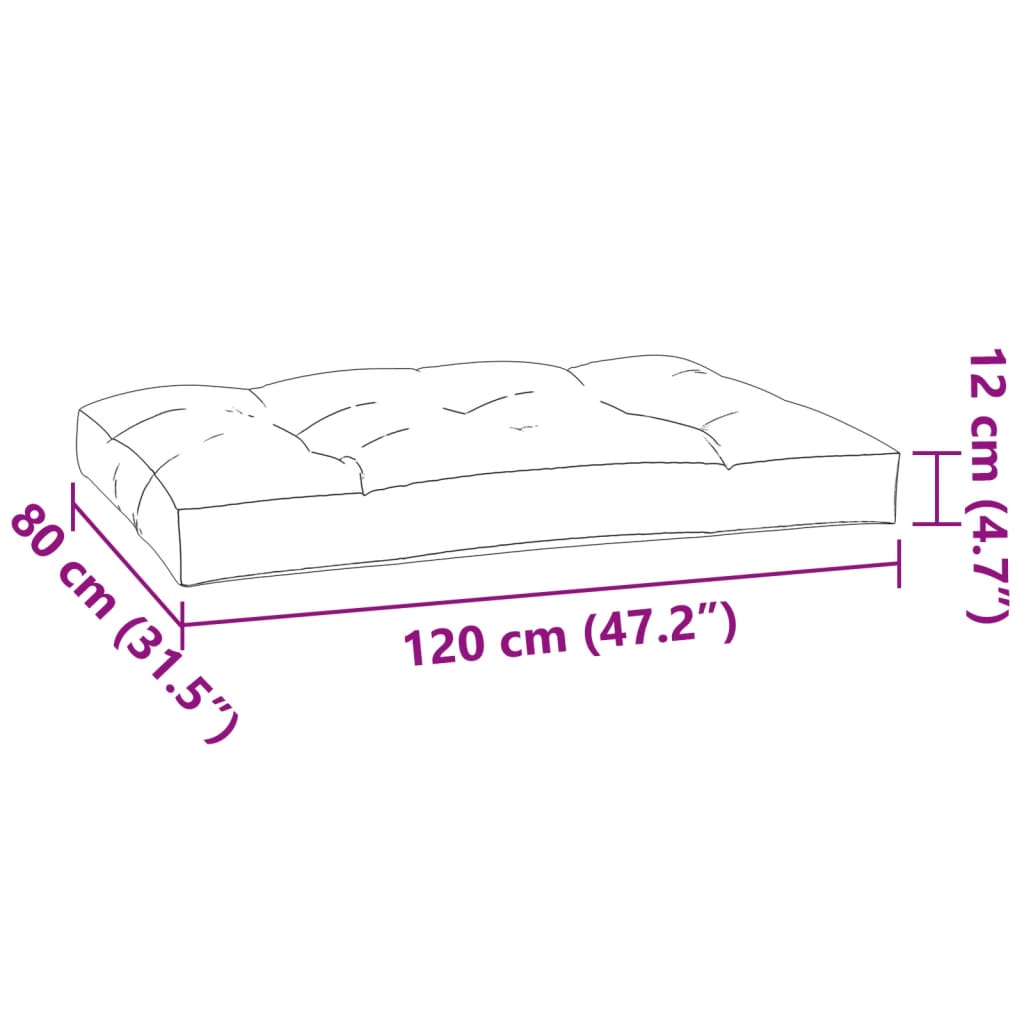 vidaXL Palettenkissen 3-tlg. Anthrazit Stoff