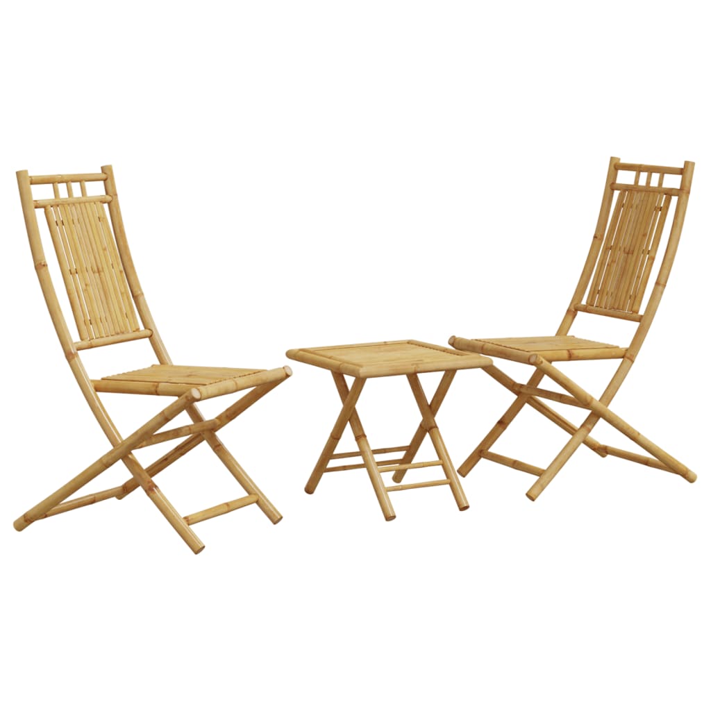 vidaXL 3-tlg. Bistro-Set Bambus