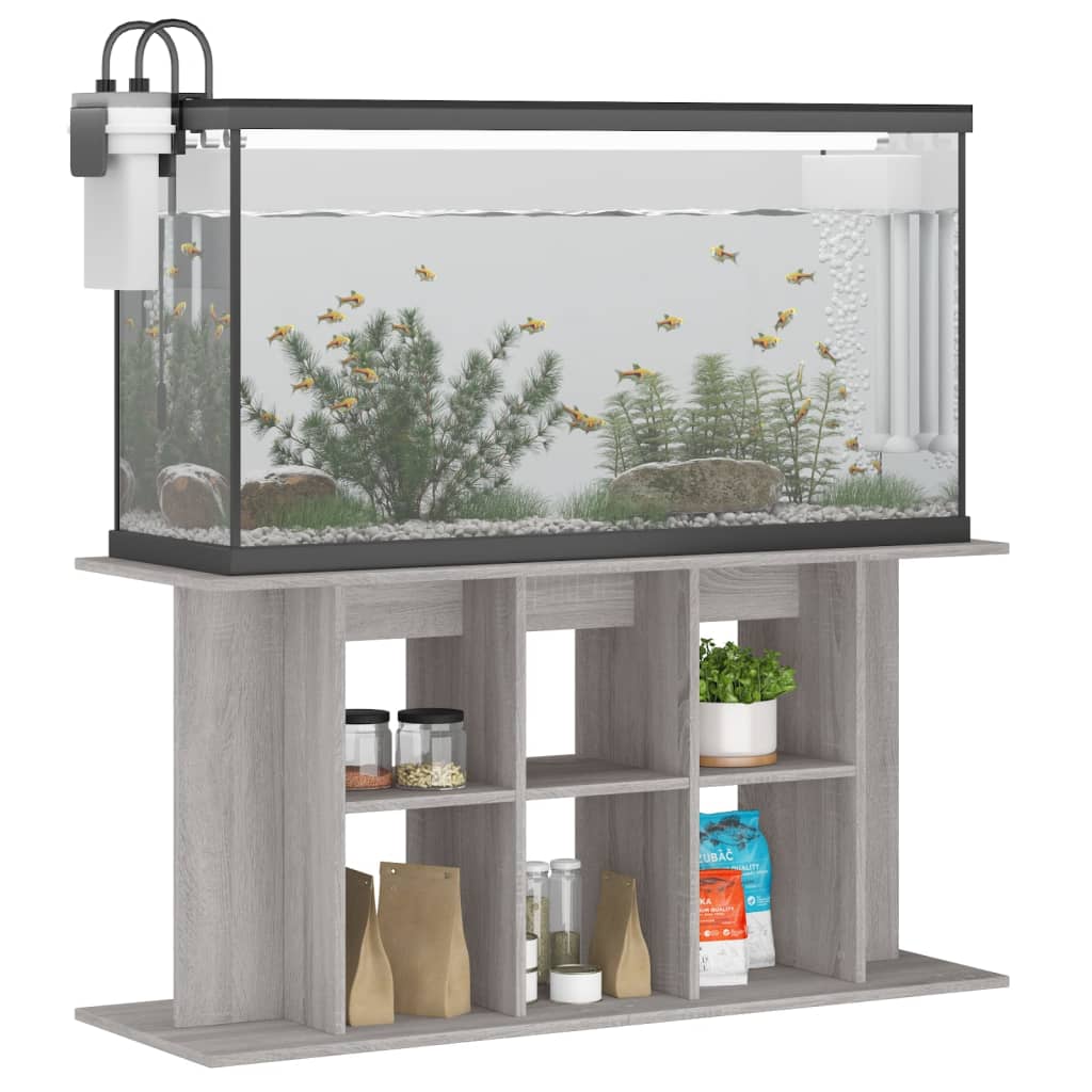 vidaXL Aquariumständer Grau Sonoma 120x40x60 cm Holzwerkstoff