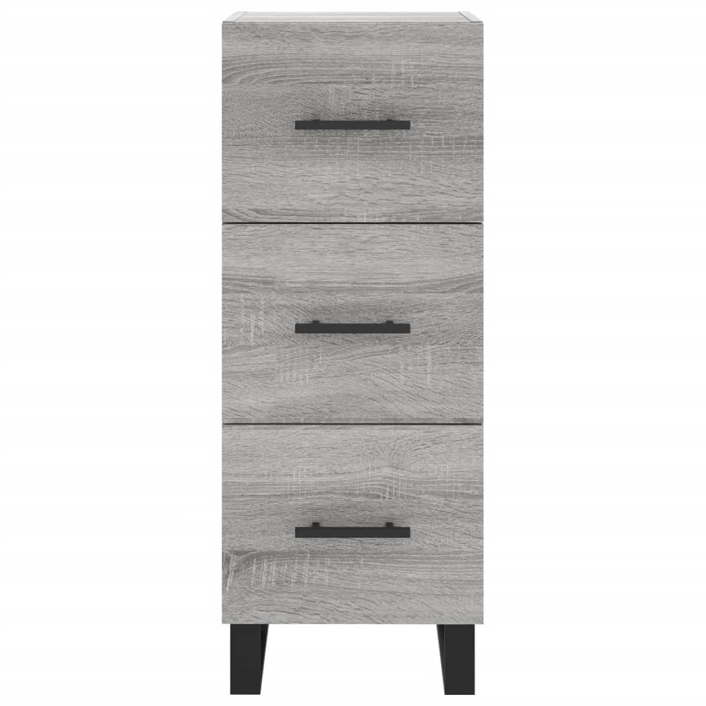 vidaXL Highboard Grau Sonoma 34,5x34x180 cm Holzwerkstoff