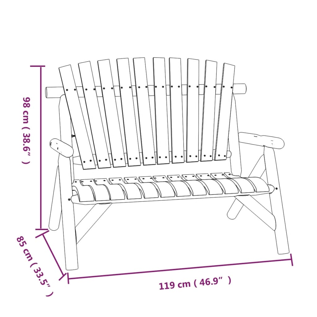 vidaXL 5-tlg. Garten-Lounge-Set Massivholz Fichte