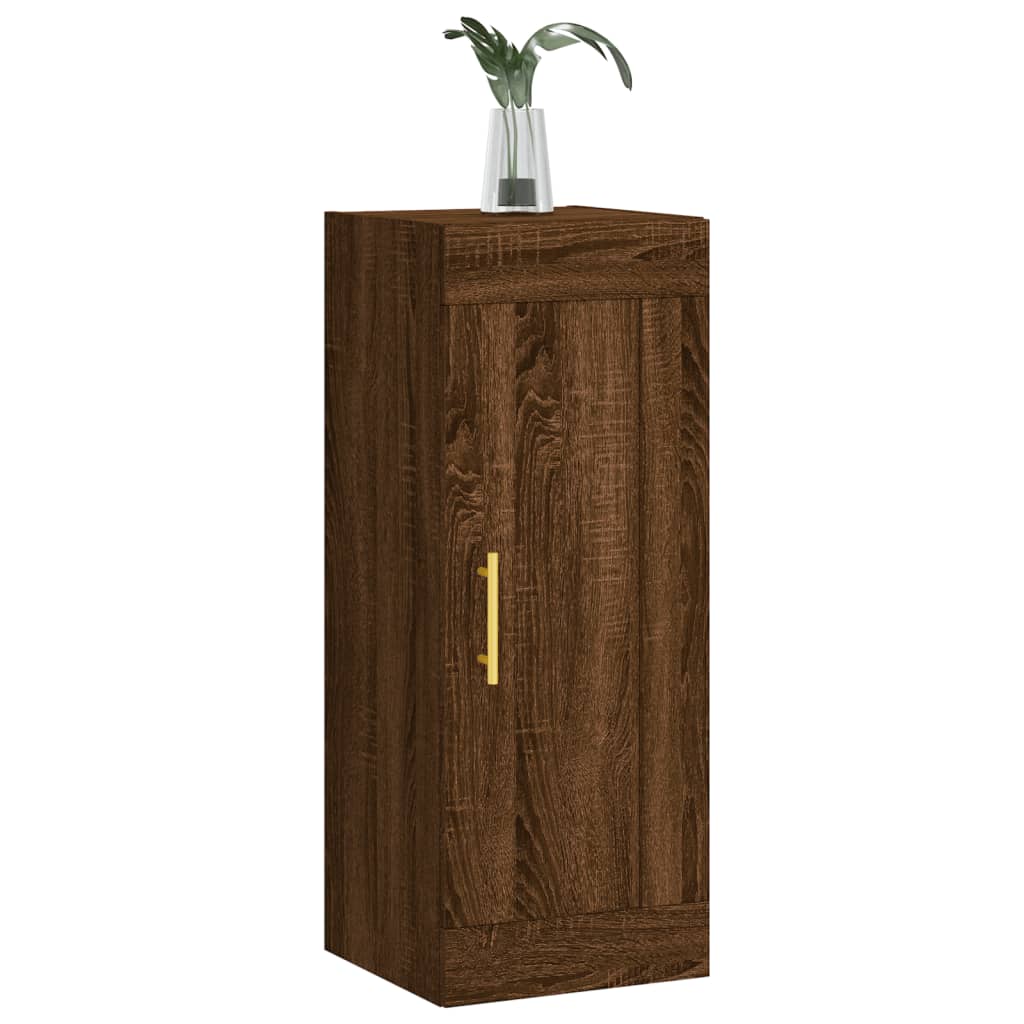 vidaXL Wandschrank Braun Eichen-Optik 34,5x34x90 cm Holzwerkstoff