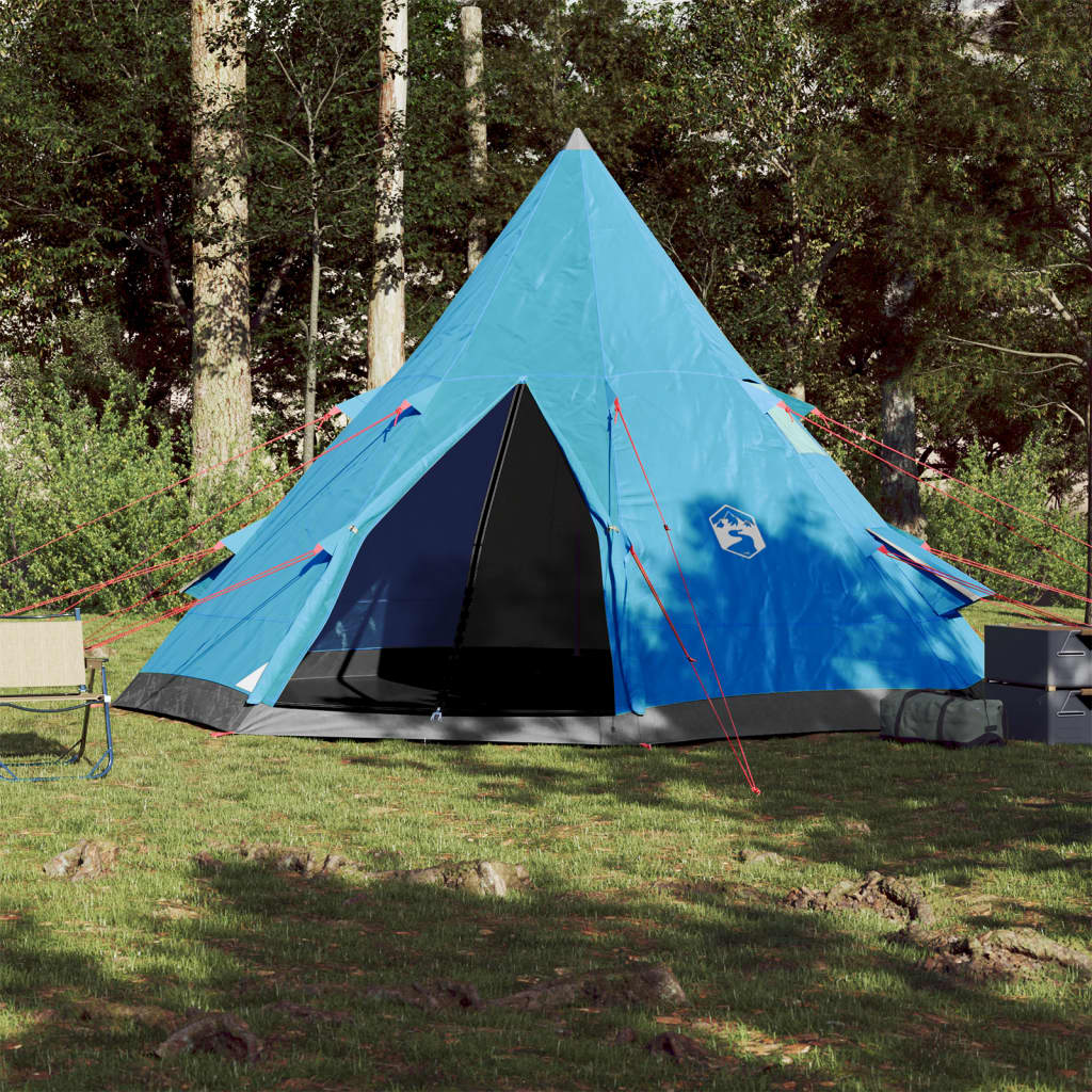 vidaXL Tipi-Campingzelt 4 Personen Blau Wasserdicht