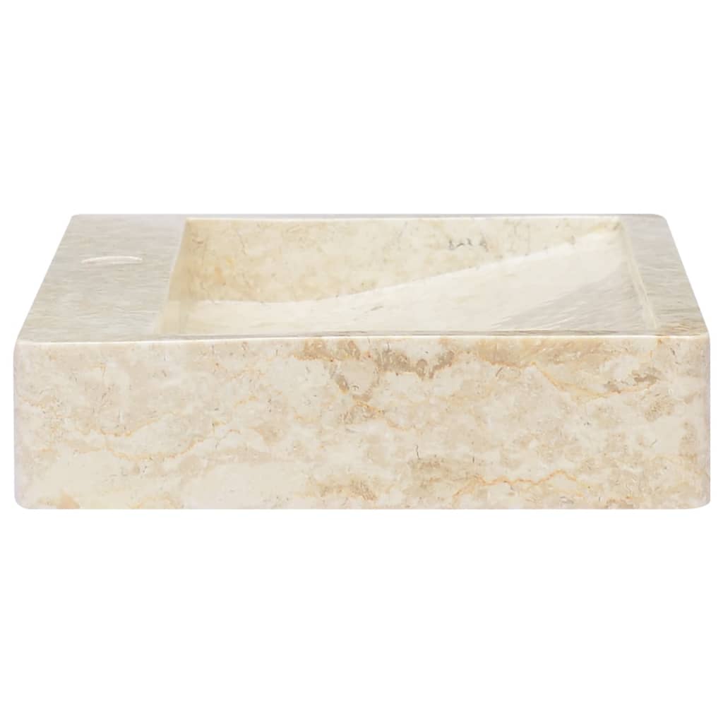 vidaXL Waschbecken Creme 58x39x10 cm Marmor