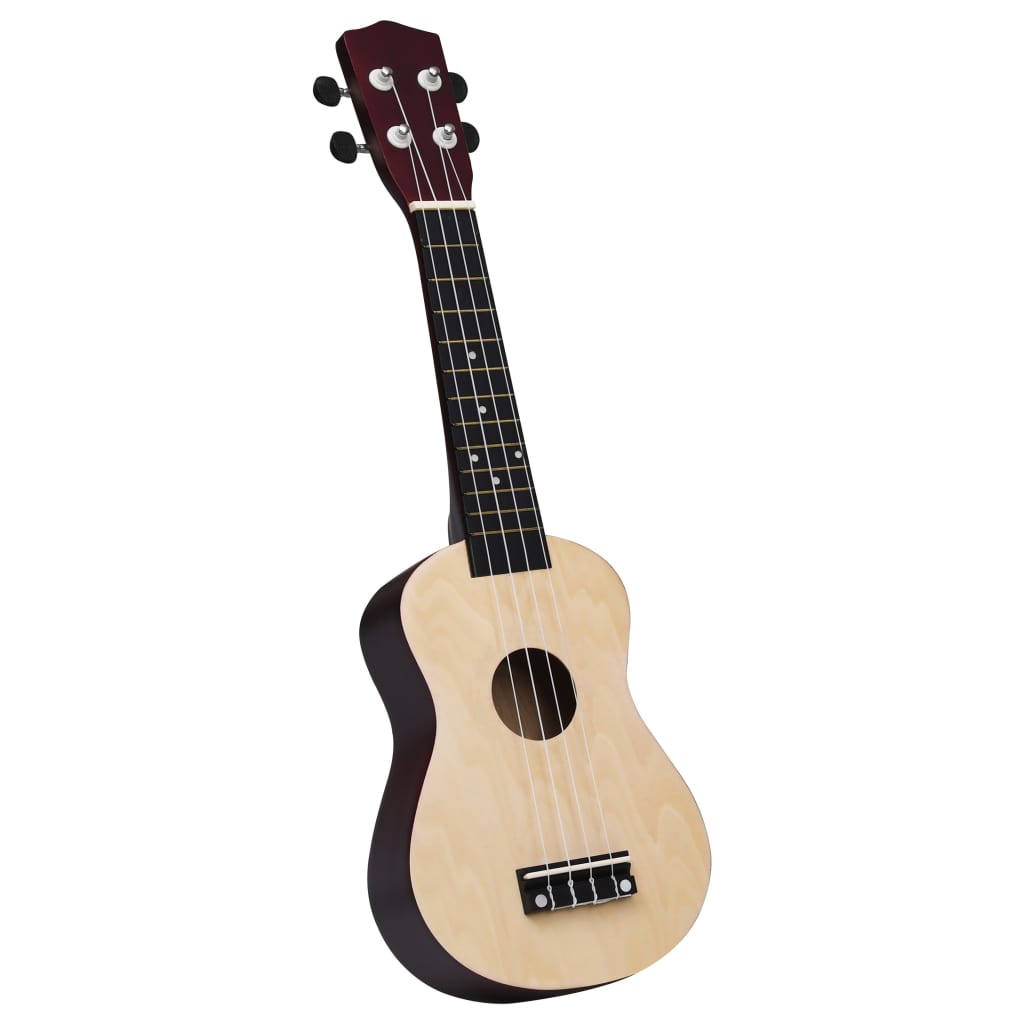 vidaXL Sopran Ukulele Set für Kinder mit Tasche Helles Holz 23"