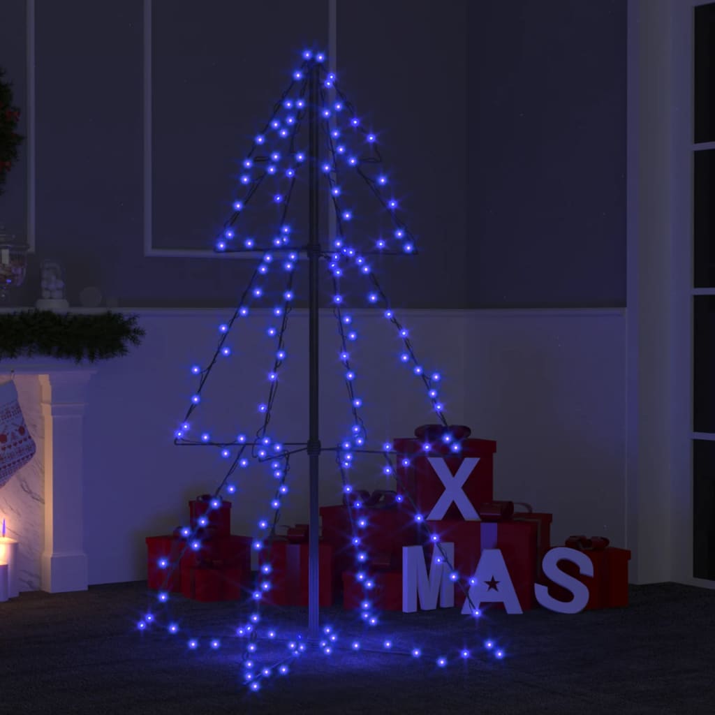 vidaXL Weihnachtsbaum in Kegelform 160 LEDs Indoor & Outdoor 78x120 cm