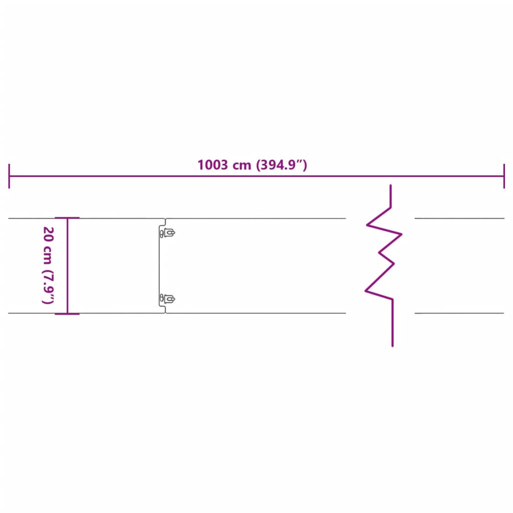 vidaXL Rasenkanten 10 Stk. 20x103 cm Flexibel Cortenstahl