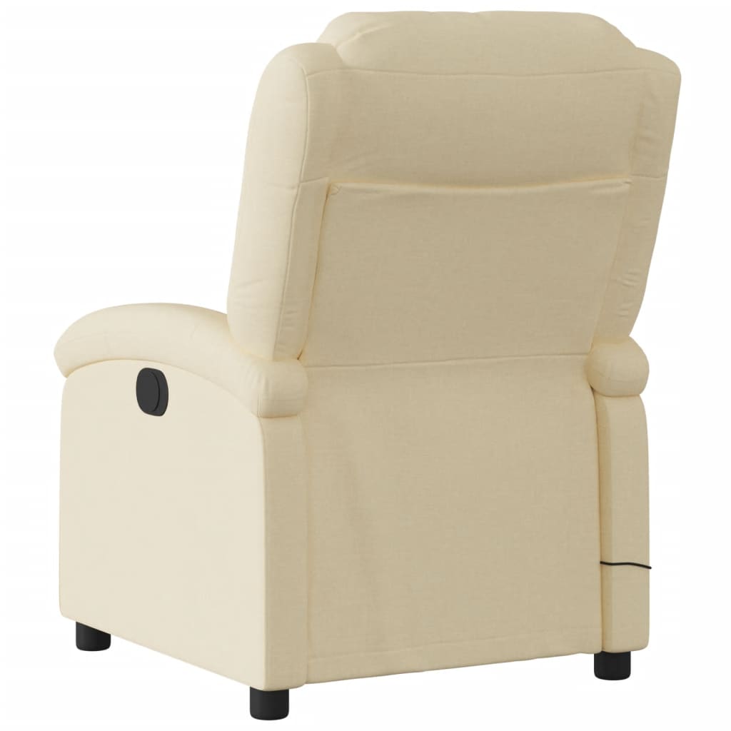 vidaXL Massagesessel Elektrisch Creme Stoff