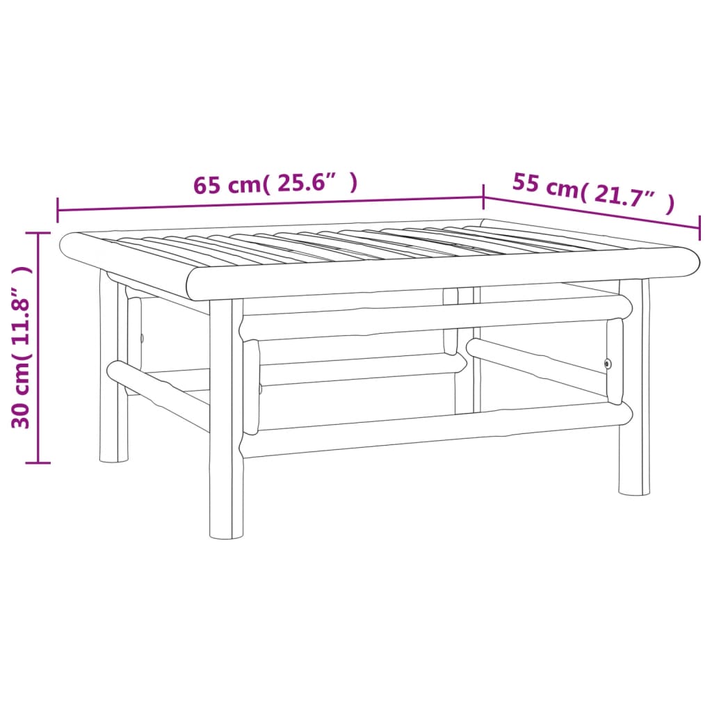 vidaXL 6-tlg. Garten-Lounge-Set mit Kissen Taupe Bambus