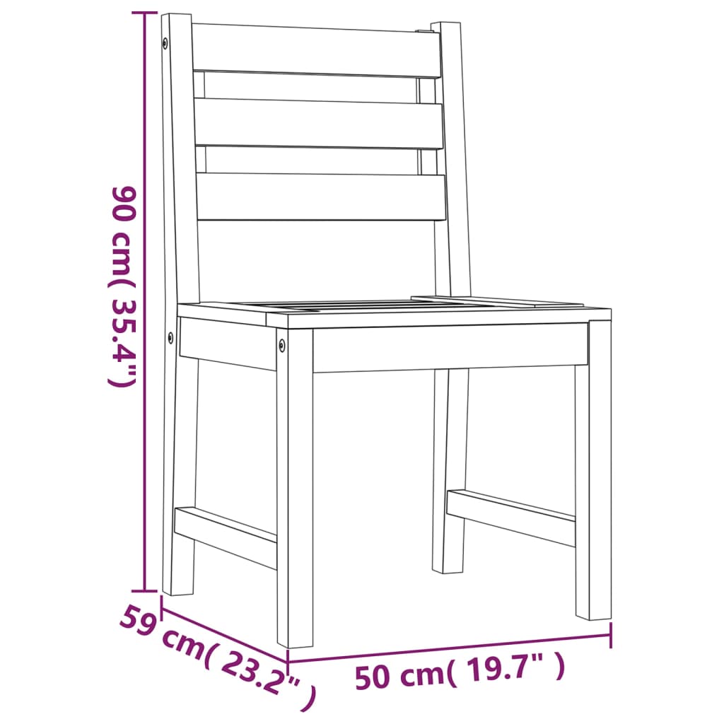 vidaXL 5-tlg. Garten-Essgruppe Massivholz Teak