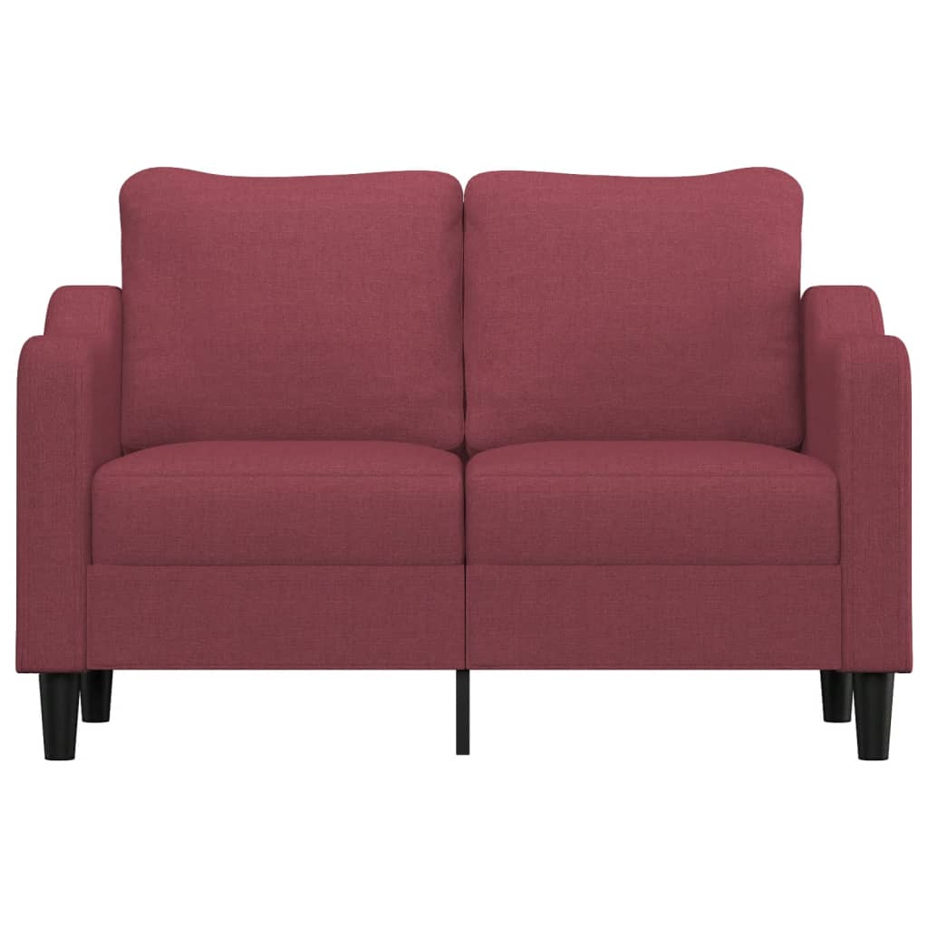 vidaXL 2-Sitzer-Sofa Weinrot 120 cm Stoff