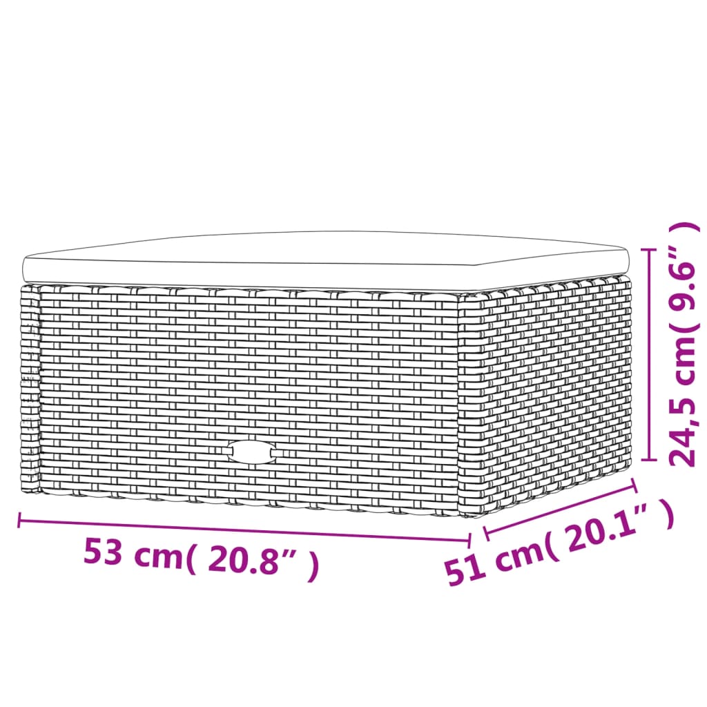 vidaXL 4-tlg. Garten-Lounge-Set mit Kissen Schwarz Poly Rattan