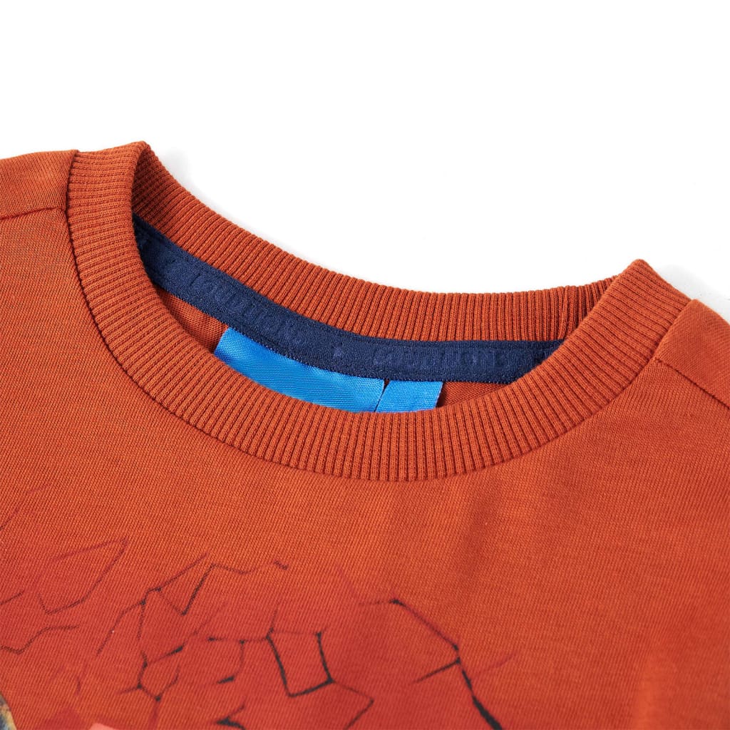 Kinder-Langarmshirt Rostbraun 116