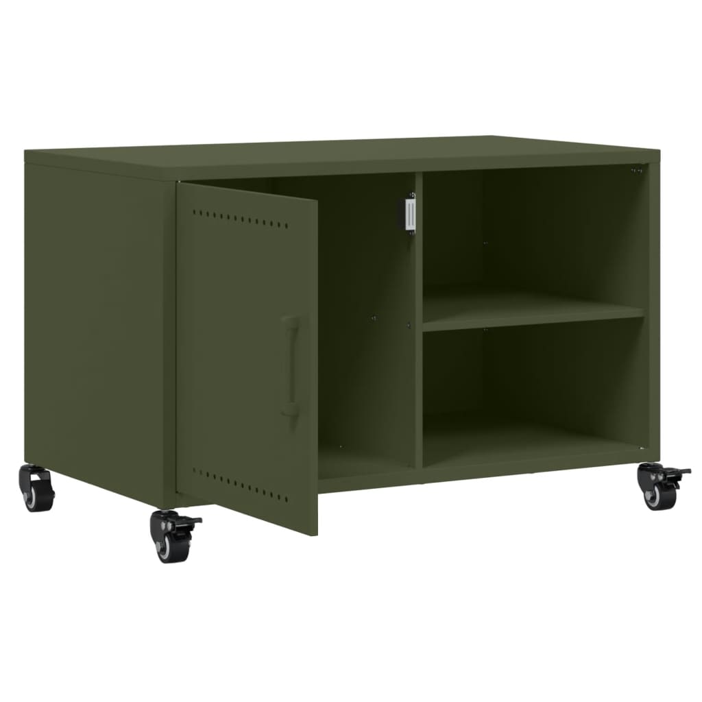 vidaXL TV-Schrank Olivgrün 68x39x43,5 cm Stahl