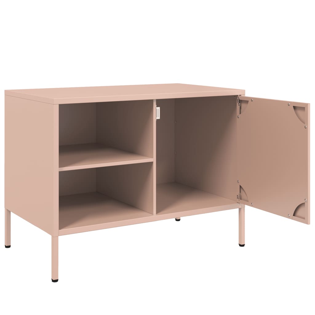 vidaXL TV-Schrank Rosa 68x39x50,5 cm Stahl