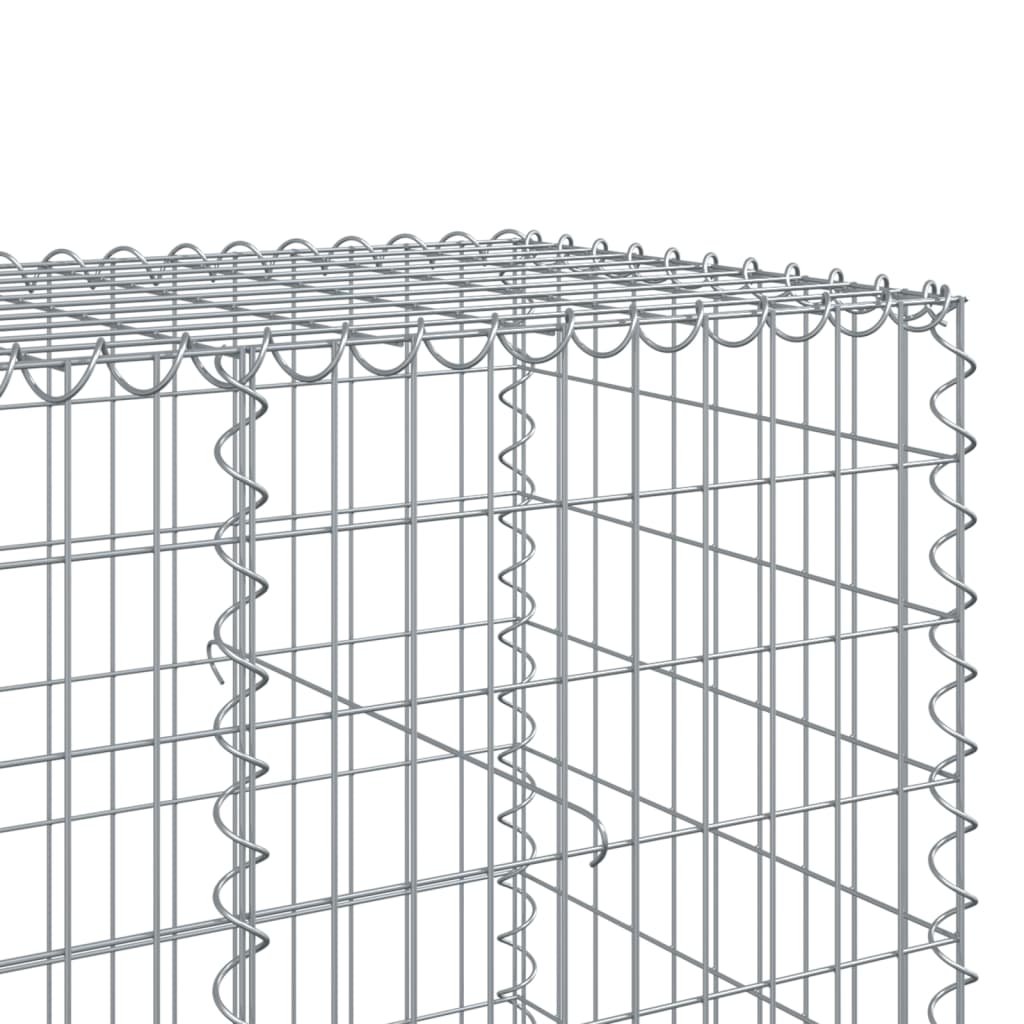 vidaXL Gabione mit Deckel 150x100x100 cm Verzinktes Eisen