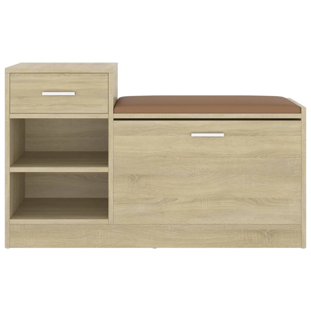 vidaXL Schuhbank Sonoma-Eiche 94,5x31x57 cm Holzwerkstoff