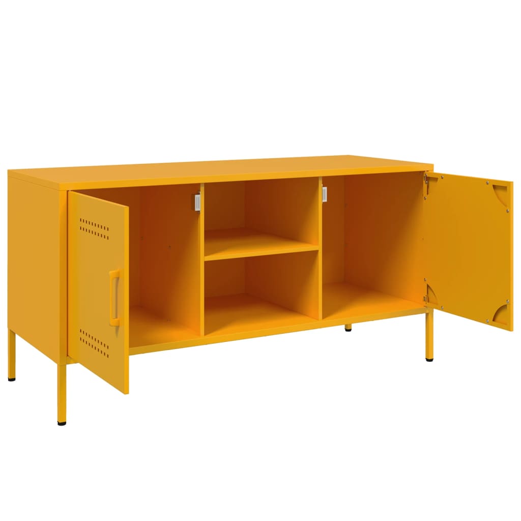 vidaXL TV-Schrank Senfgelb 100,5x39x50,5 cm Stahl