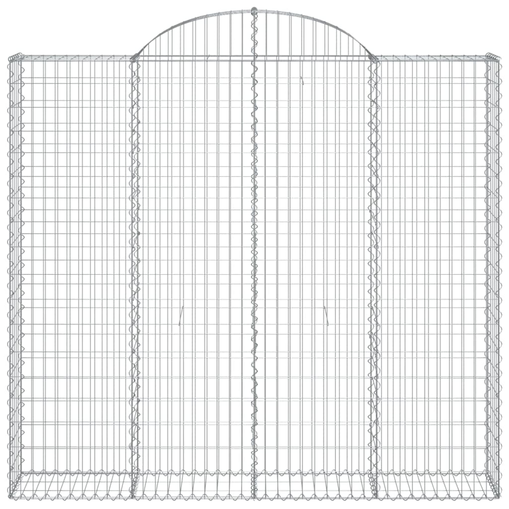 vidaXL Gabionen mit Hochbogen 9 Stk. 200x50x180/200cm Verzinktes Eisen