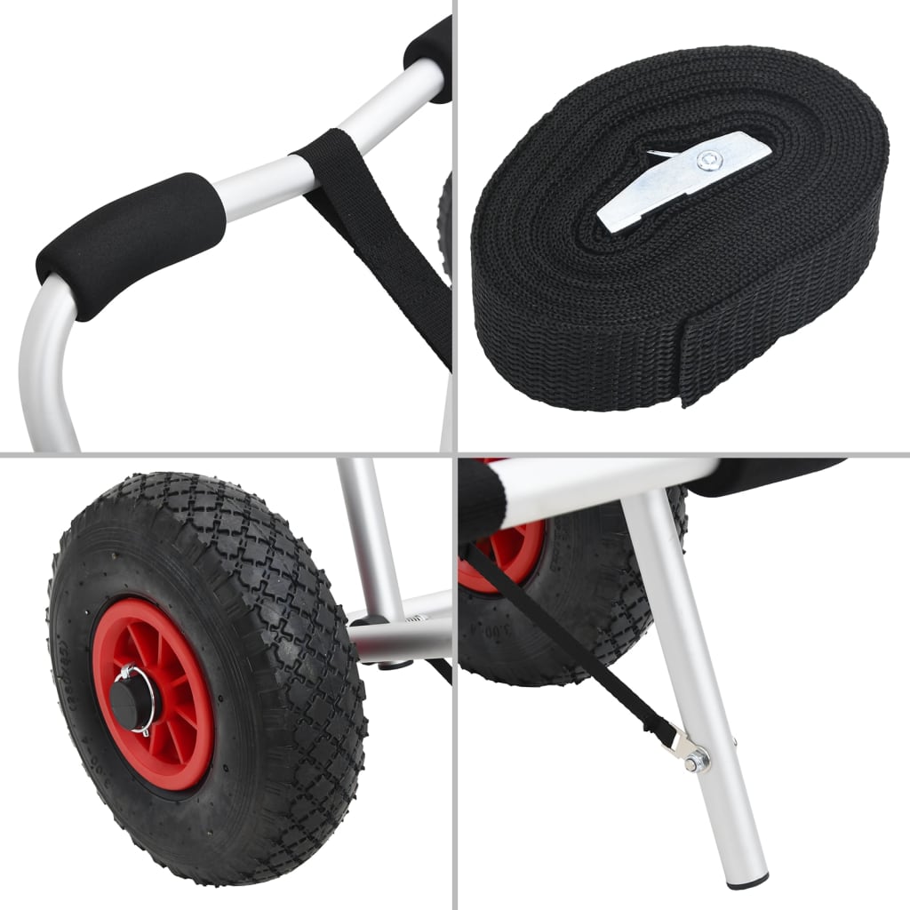 vidaXL Kajak-Trolley Klappbar 45 kg Aluminium