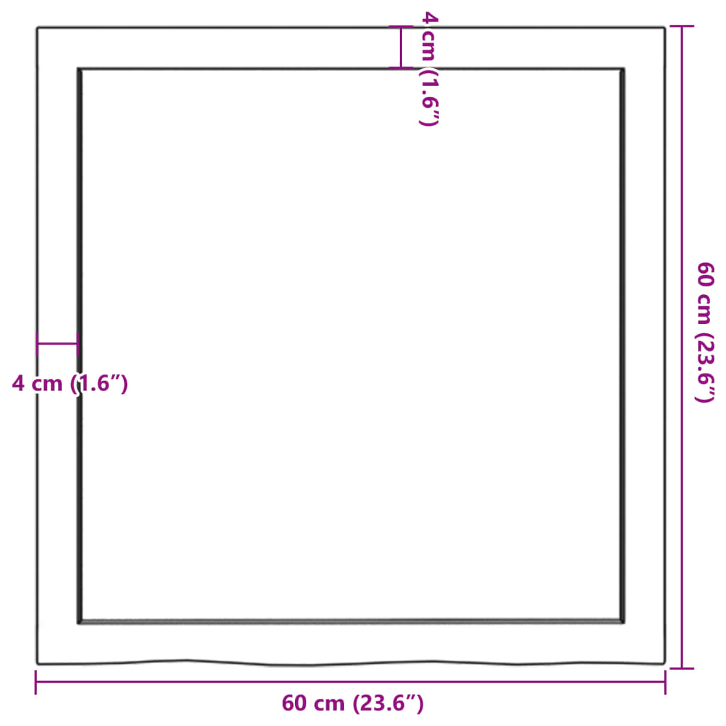 vidaXL Wandregal Hellbraun 60x60x(2-6) cm Massivholz Eiche Behandelt