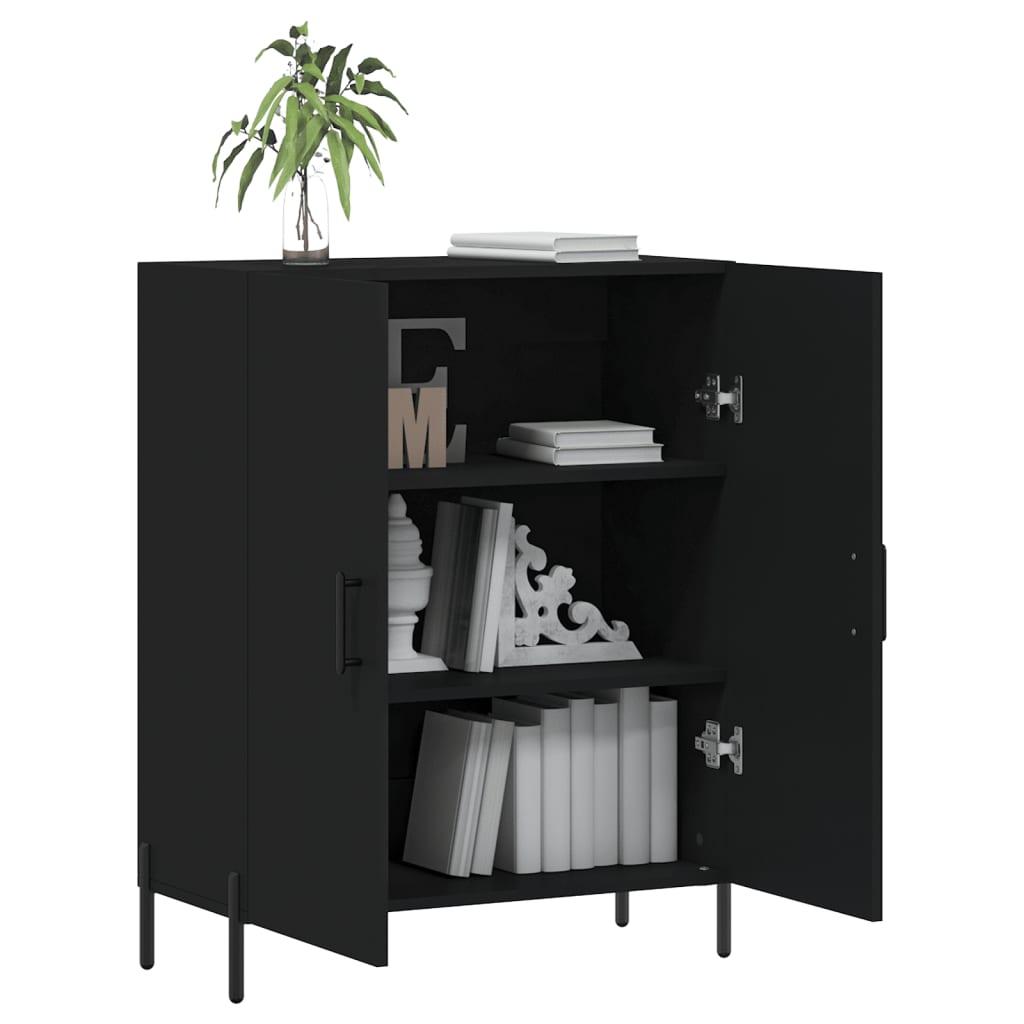 vidaXL Sideboard Schwarz 69,5x34x90 cm Holzwerkstoff