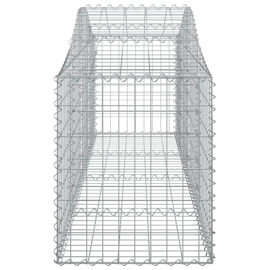 vidaXL Gabionen mit Hochbogen 40 Stk. 200x50x60/80 cm Verzinktes Eisen