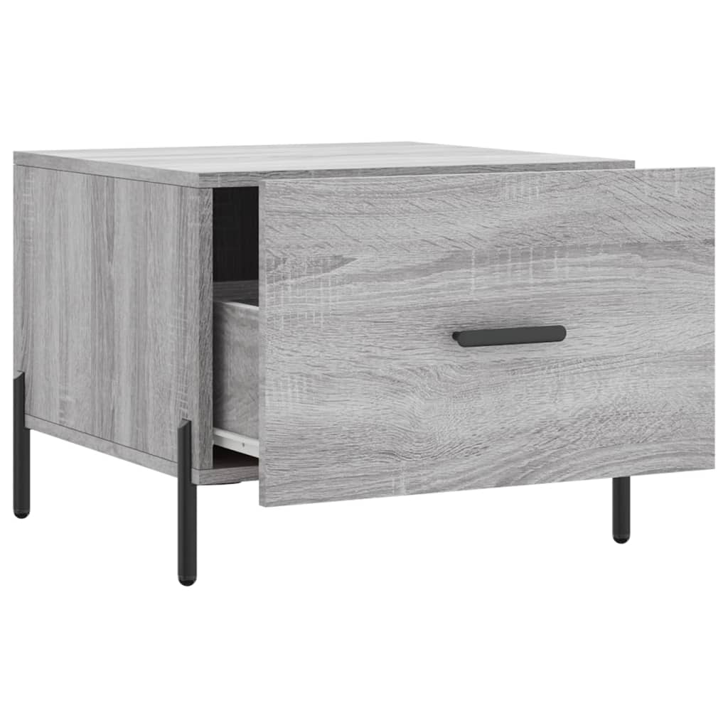 vidaXL Couchtisch Grau Sonoma 50x50x40 cm Holzwerkstoff