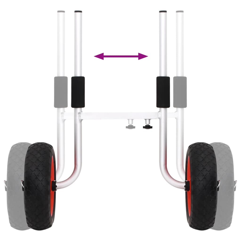 vidaXL Kajak-Trolley Abnehmbar 100 kg Aluminium