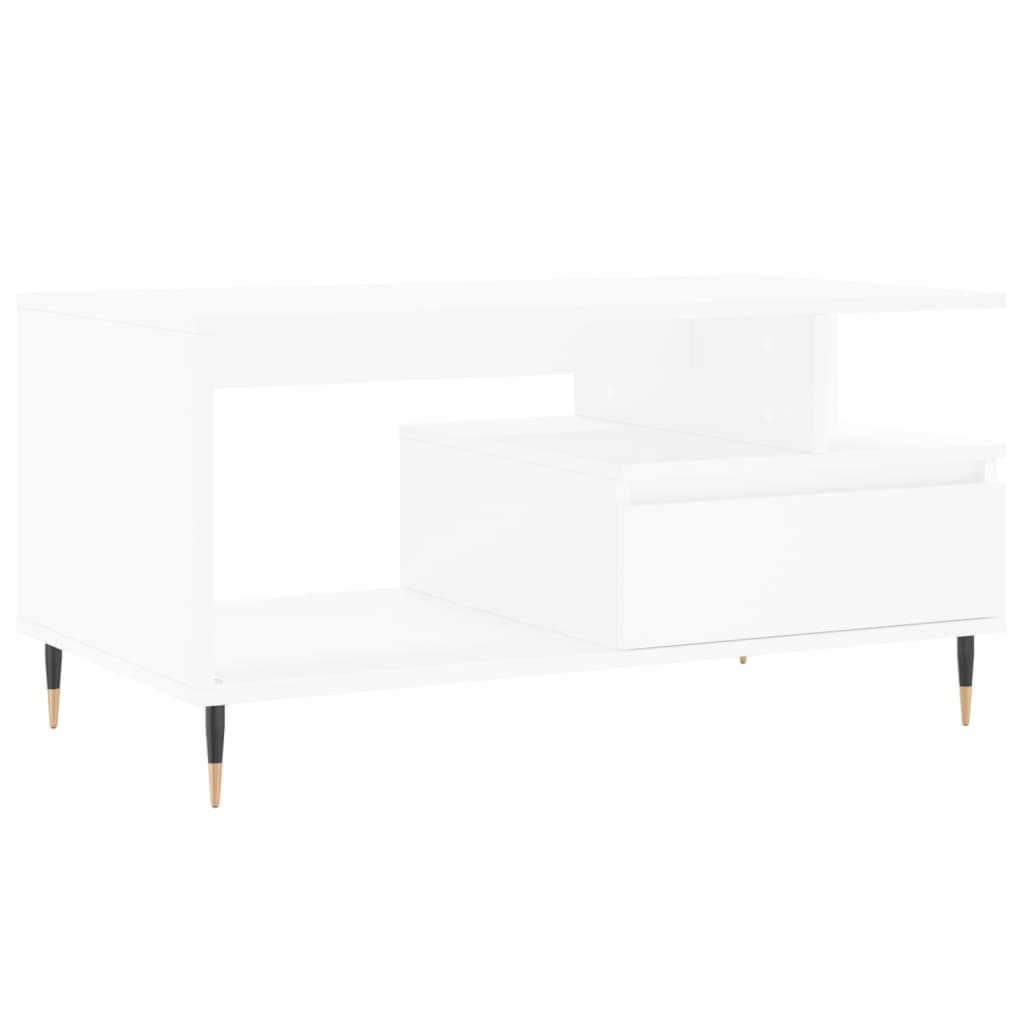 vidaXL Couchtisch Weiß 90x49x45 cm Holzwerkstoff