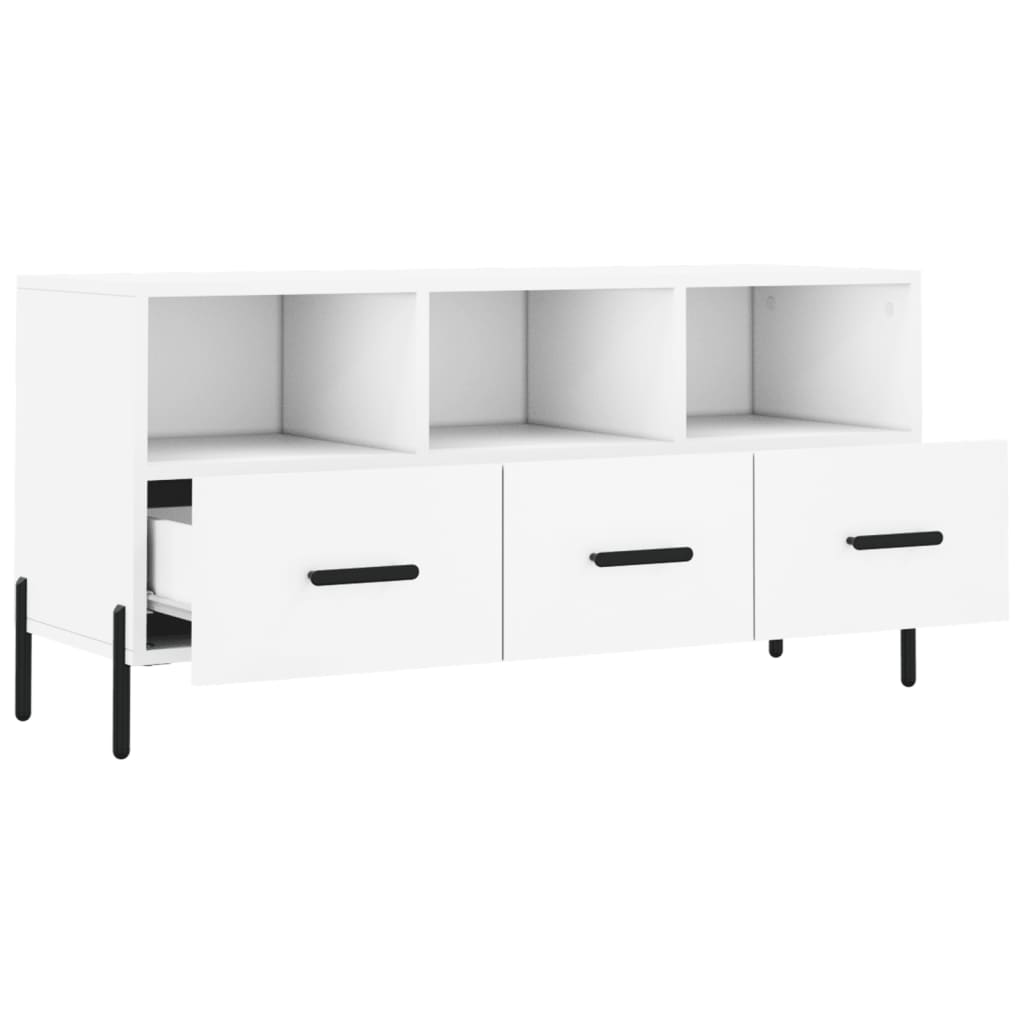 vidaXL TV-Schrank Weiß 102x36x50 cm Holzwerkstoff