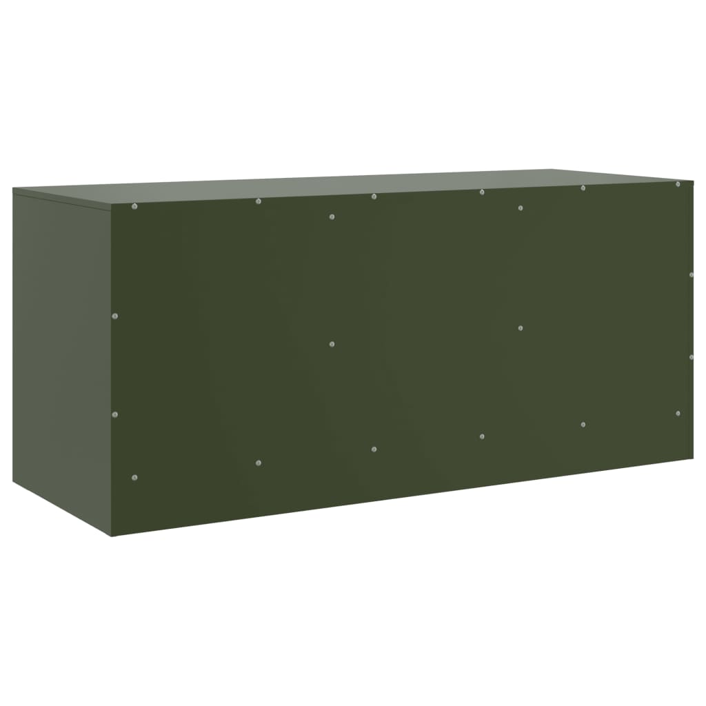 vidaXL TV-Schrank Olivgrün 99x39x44 cm Stahl