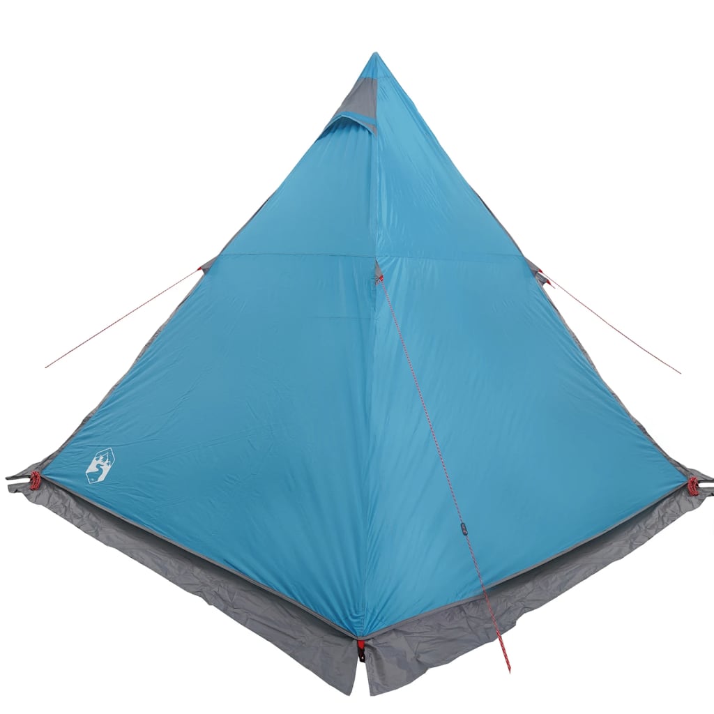 vidaXL Tipi-Familienzelt 6 Personen Blau Wasserdicht